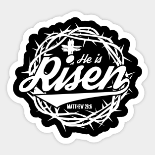 He is Risen Christian Sticker